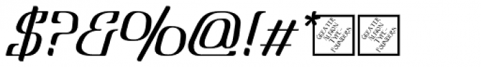 Lanvier Oblique Font OTHER CHARS