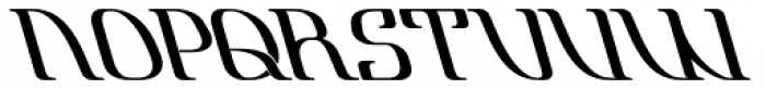 Lanvier Reverse Oblique Bold Font LOWERCASE