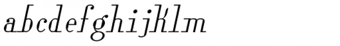 Lanzelott Thin Italic Font LOWERCASE