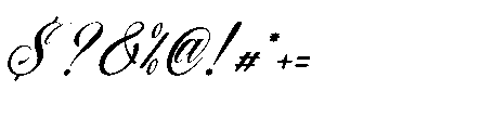 Larfioda Italic Font OTHER CHARS