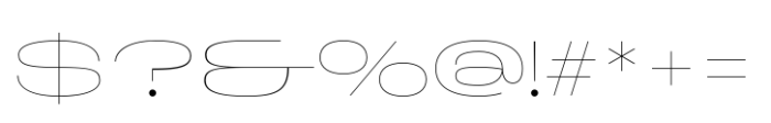 Larga Sans High Thin Font OTHER CHARS