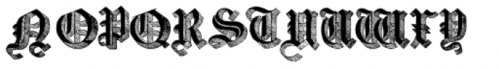 Large Old English Riband Font UPPERCASE