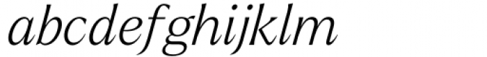 Larken Thin Italic Font LOWERCASE