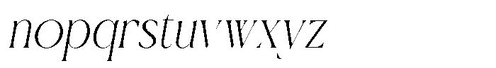 Larovie Italic Font LOWERCASE