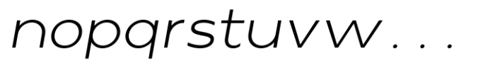 Larp Light Wide Oblique Font LOWERCASE