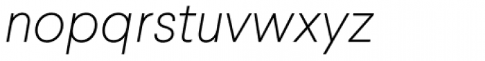 Larsseit Thin Italic Font LOWERCASE