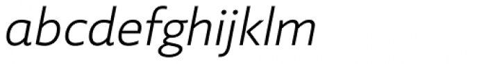 Laski Sans Book Italic Font LOWERCASE