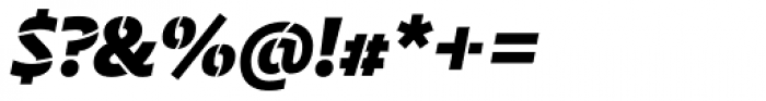 Laski Sans Stencil Black Italic Font OTHER CHARS