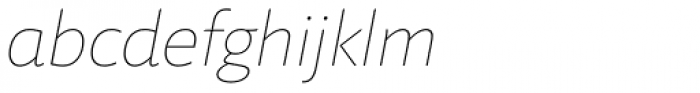 Laski Sans Thin Italic Font LOWERCASE