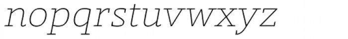 Laski Slab ExtraLight Italic Font LOWERCASE