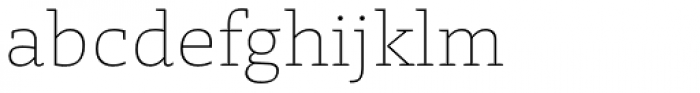 Laski Slab ExtraLight Font LOWERCASE