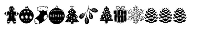 Last Christmas Symbols Font UPPERCASE