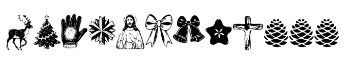 Last Christmas Symbols Font LOWERCASE