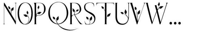 Late Fall Floral Font UPPERCASE