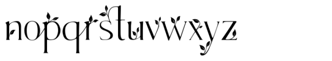 Late Fall Floral Font LOWERCASE