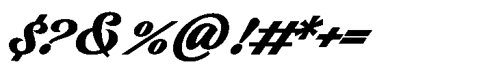 Latenza Script Bold Font OTHER CHARS