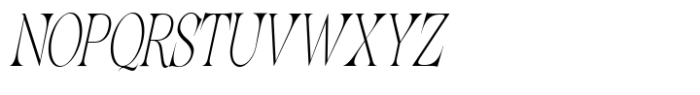 Lathasterie Variable Serif Family Extra Light Condensed Italic Font UPPERCASE