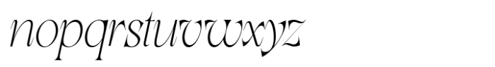 Lathasterie Variable Serif Family Extra Light Italic Font LOWERCASE
