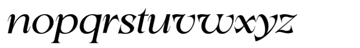 Lathasterie Variable Serif Family Medium Expanded Italic Font LOWERCASE
