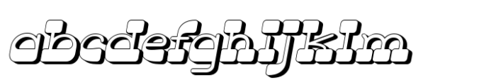 Lathier Slant Shadow Font LOWERCASE