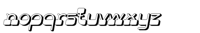 Lathier Slant Shadow Font LOWERCASE