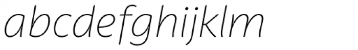 Latina Thin Italic Font LOWERCASE