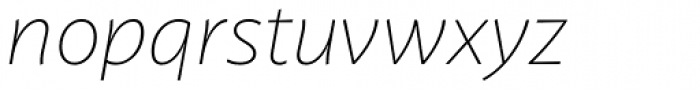 Latina Thin Italic Font LOWERCASE