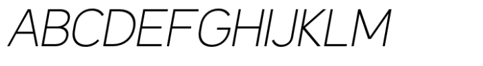 Latinka Extra Light Italic Font UPPERCASE