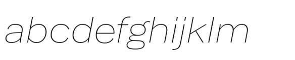 Latino Gothic Expanded Thin Italic Font LOWERCASE