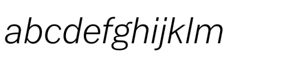 Latino Gothic Regular Italic Font LOWERCASE