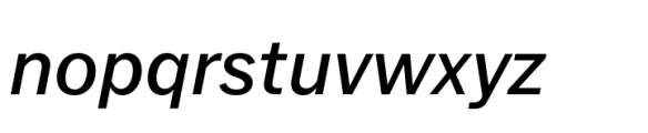 Latino Gothic SemiBold Italic Font LOWERCASE