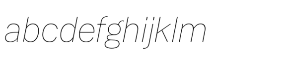 Latino Gothic Thin Italic Font LOWERCASE