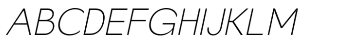 Latom Grotesque Extra Light Italic Font UPPERCASE