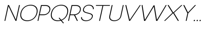 Latom Grotesque Extra Light Italic Font UPPERCASE