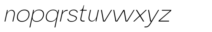 Latom Grotesque Extra Light Italic Font LOWERCASE