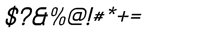 Latomia Medium Italic Font OTHER CHARS
