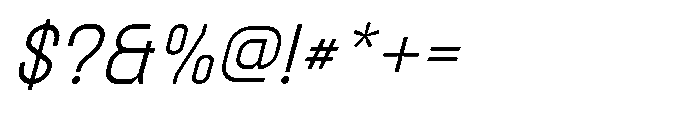 Latomia Regular Italic Font OTHER CHARS