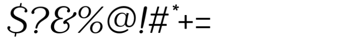 Latte Italic Variable Font OTHER CHARS