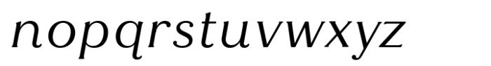 Latte Italic Variable Font LOWERCASE