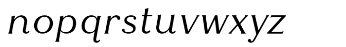 Latte Italic Font LOWERCASE