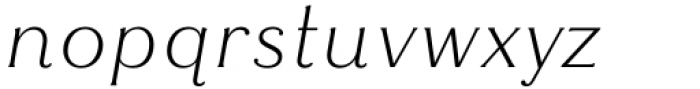Latte Light Italic Font LOWERCASE