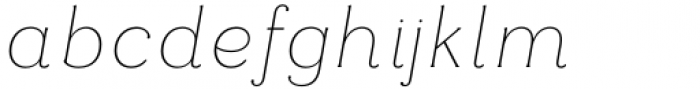 Latte Thin Italic Font LOWERCASE