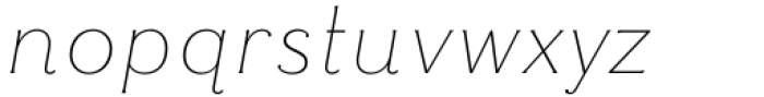 Latte Thin Italic Font LOWERCASE