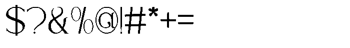 Lavache Thin Font OTHER CHARS