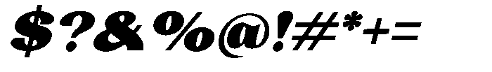 Laviossa Nova Black Italic Font OTHER CHARS