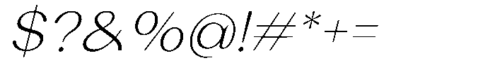Laviossa Nova Extra Light Italic Font OTHER CHARS