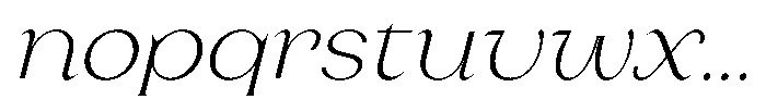 Laviossa Nova Extra Light Italic Font LOWERCASE