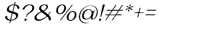 Laviossa Nova Light Italic Font OTHER CHARS
