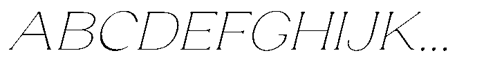 Laviossa Nova Thin Italic Font UPPERCASE