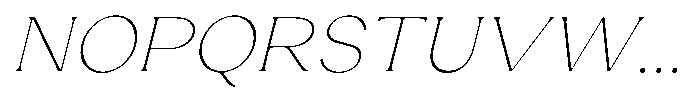 Laviossa Nova Thin Italic Font UPPERCASE